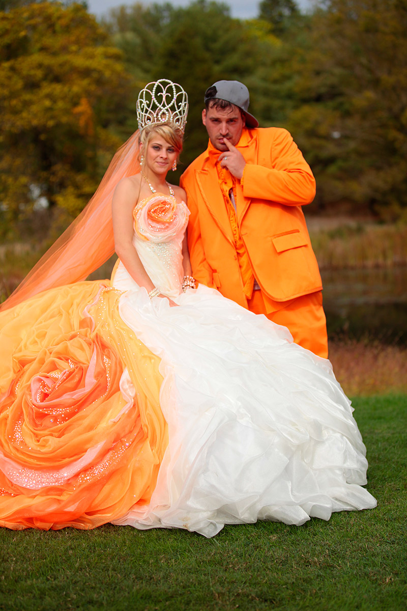 orange dresses for weddings